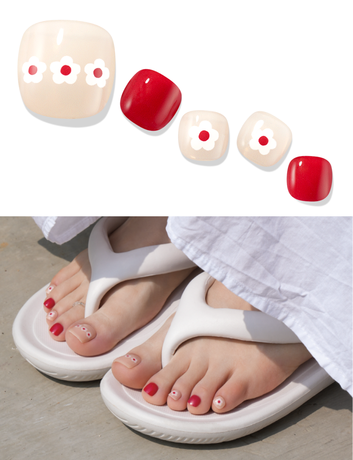 Gelato Factory Retro Flower Solar Cured Gel Pedi 30 Strips