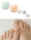 Gelato Factory Solar Cured Gel Pedi Iridescent Toe Nail Strips 30ct