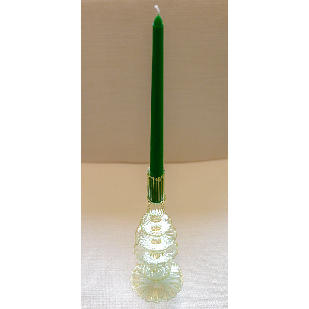 Pine Green Extra Tall Taper Candles – 24 Candles