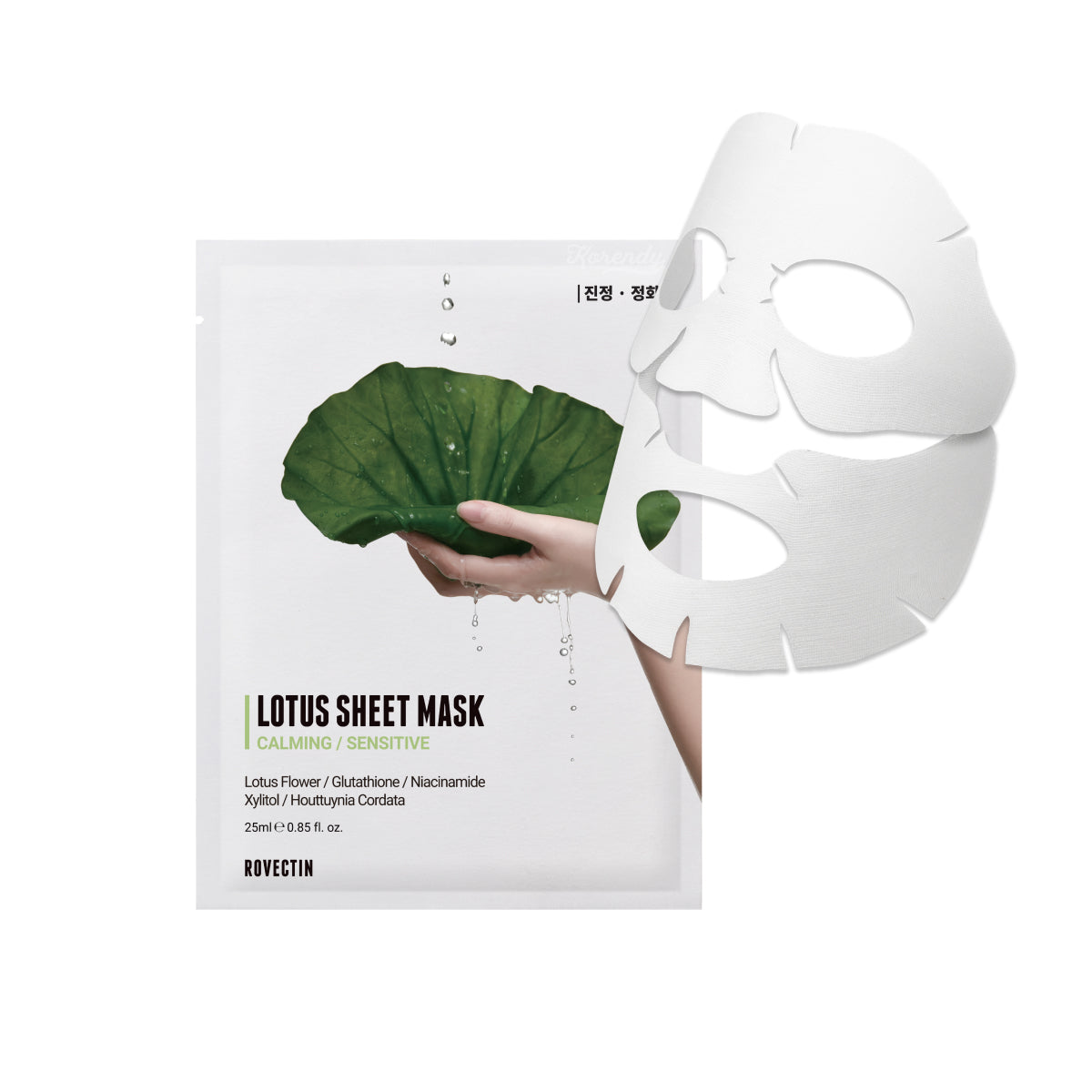 Rovectin Calming Lotus Sheet Mask Soothing Moisture 25ml x 5 Pack