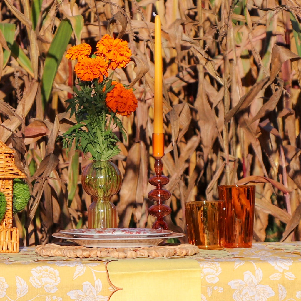 Mustard Spice Extra Tall Taper Candles – 24 Candles