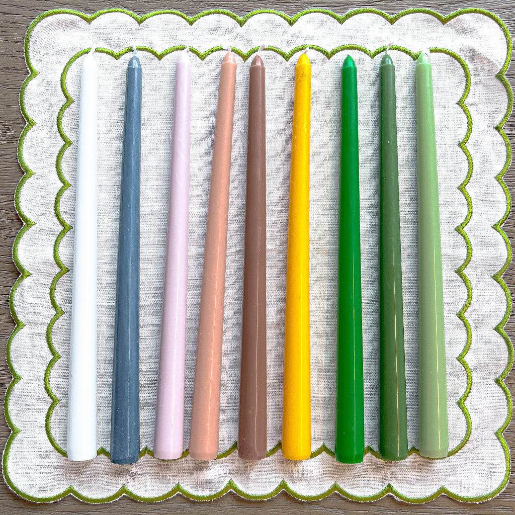 Mustard Spice Extra Tall Taper Candles – 24 Candles