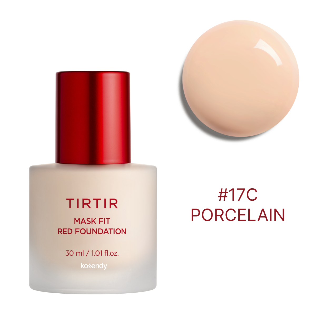 TIRTIR Mask Fit Red Foundation 17C Porcelain 30ml