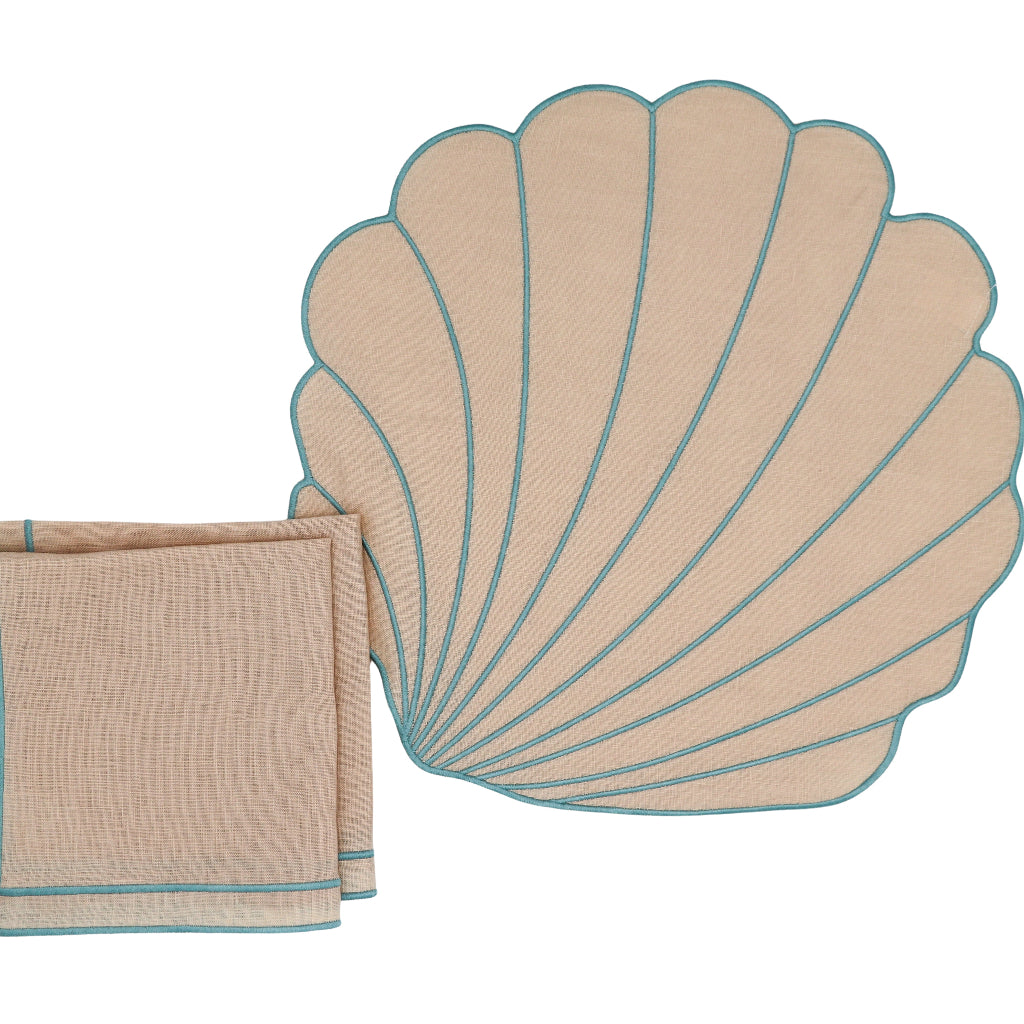 Tidal Shell Linen Placemats – Set of 4