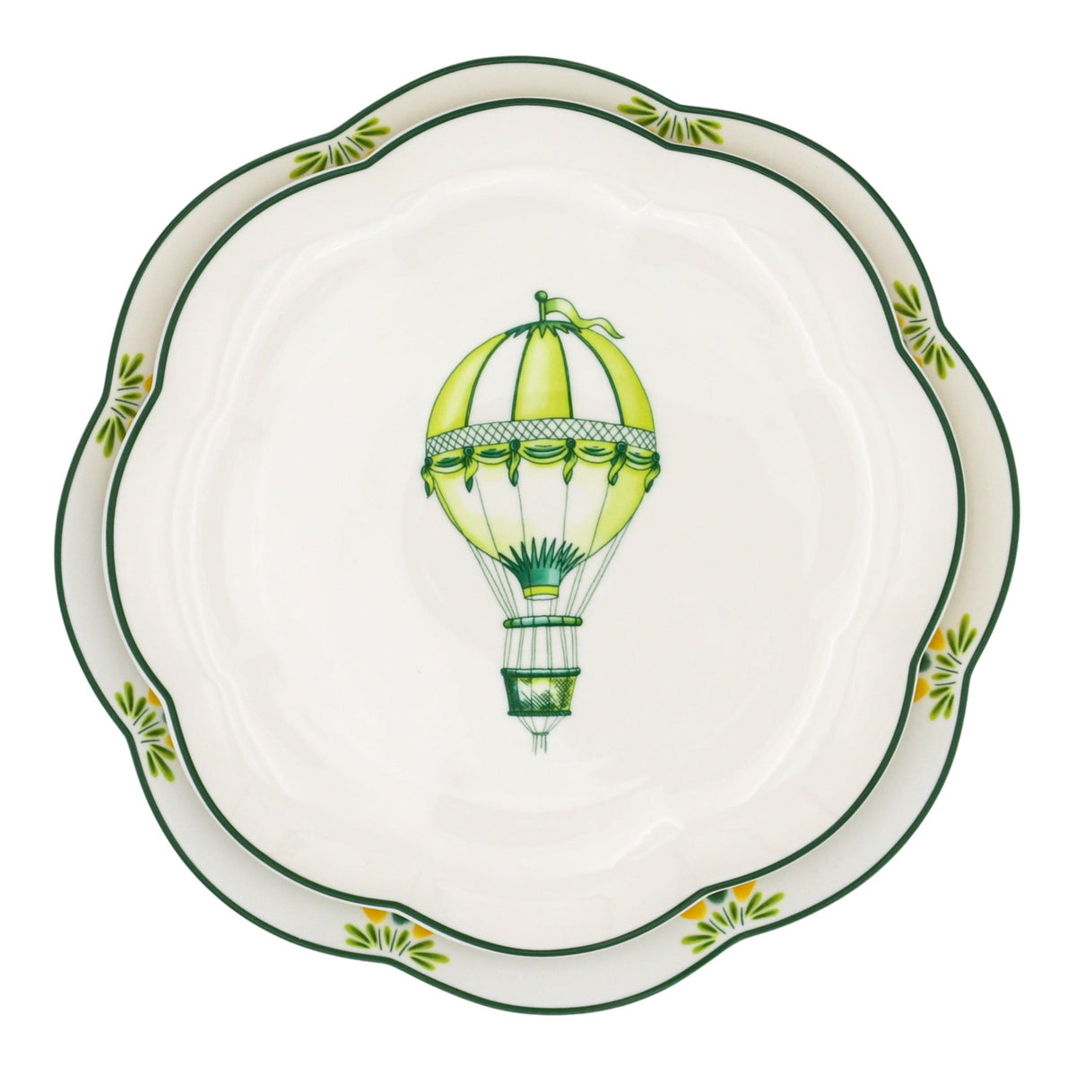 Valensole Lavender Scalloped Ceramic Starter Plates – Set of 4 (+1 Bonus Plate)