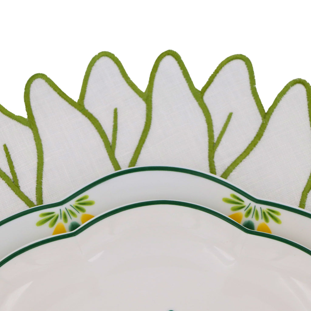 Valensole Lavender Scalloped Ceramic Starter Plates – Set of 4 (+1 Bonus Plate)