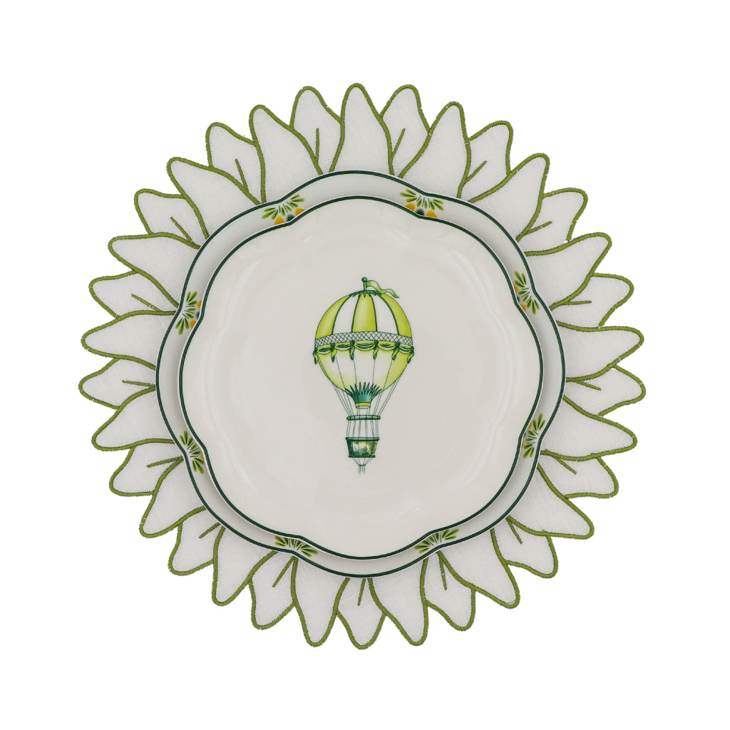 Valensole Lavender Scalloped Ceramic Starter Plates – Set of 4 (+1 Bonus Plate)