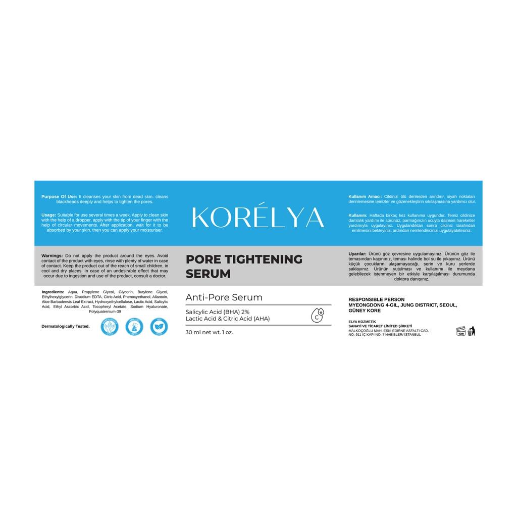 Korelya Pore Tightening Face Serum for Smooth Skin 30 ml