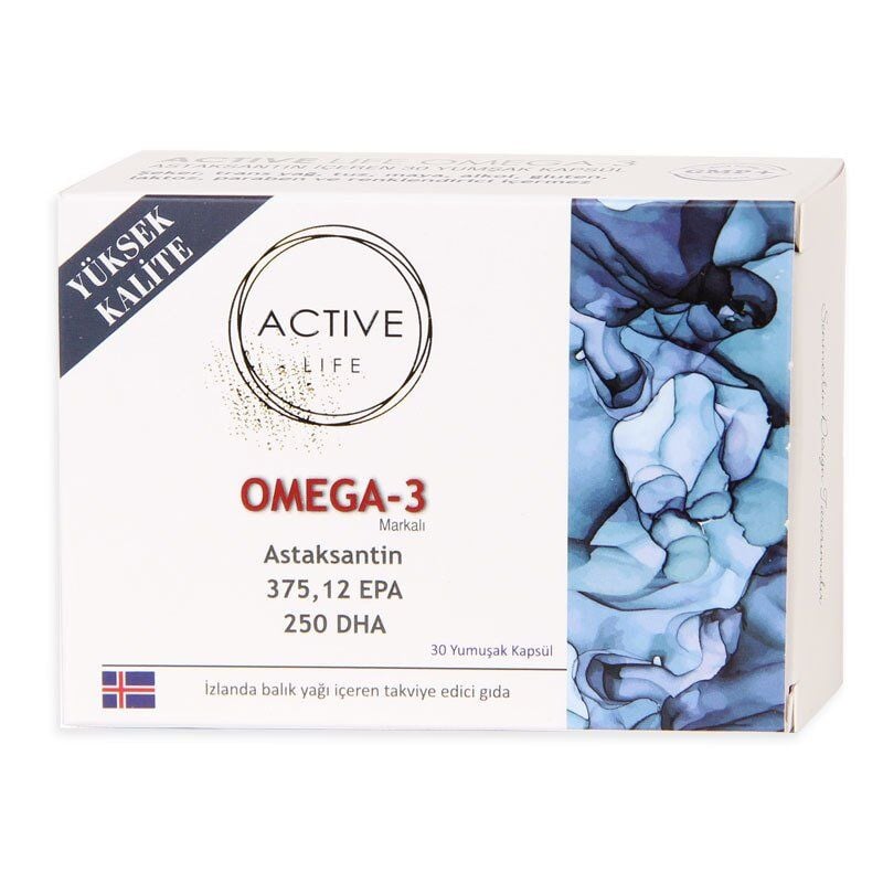 Active Life Omega 3 & Astaxanthin Dietary Supplement 30 Capsules