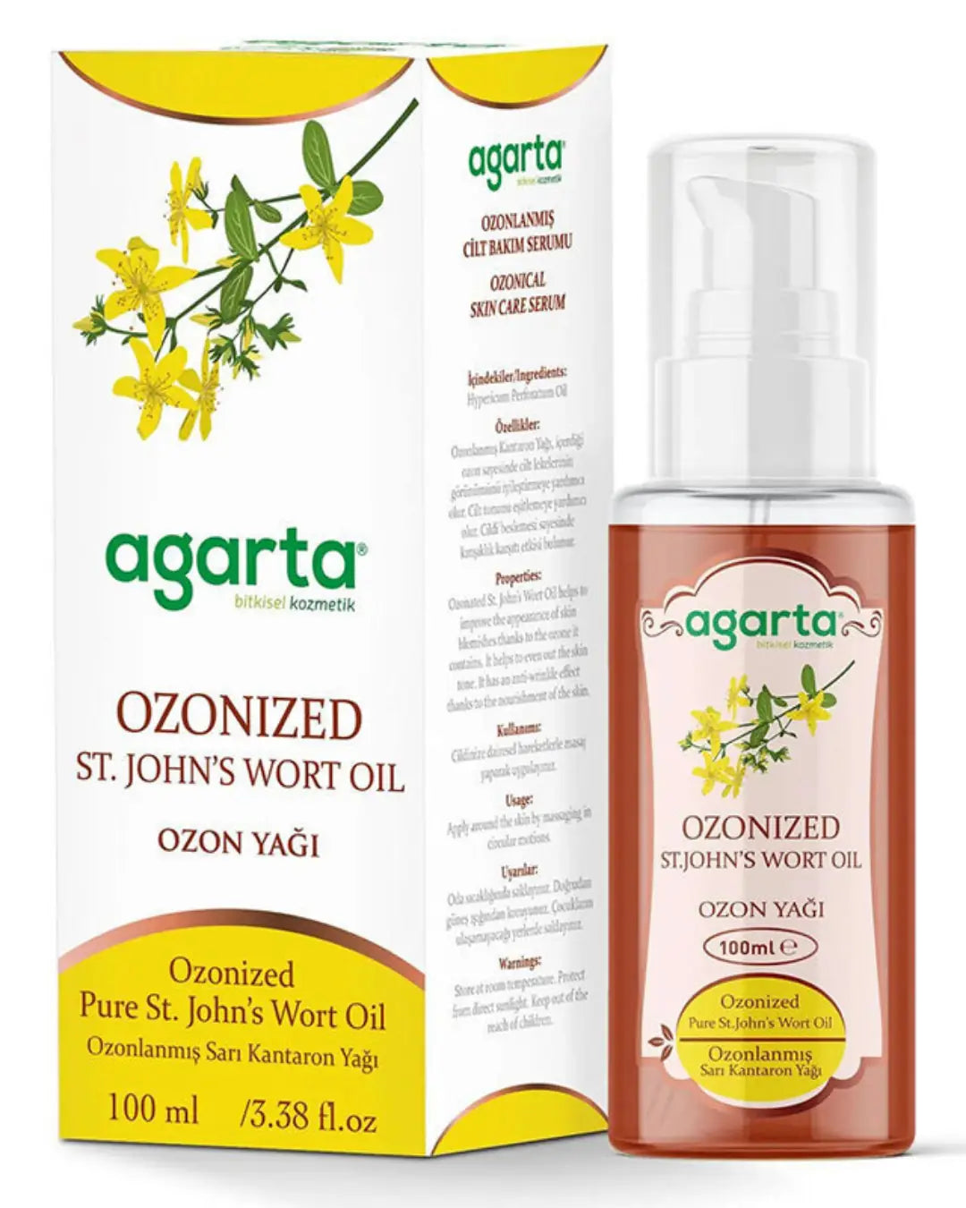 Agarta Ozonated St. John's Wort Oil for Skin Tone 100 ml