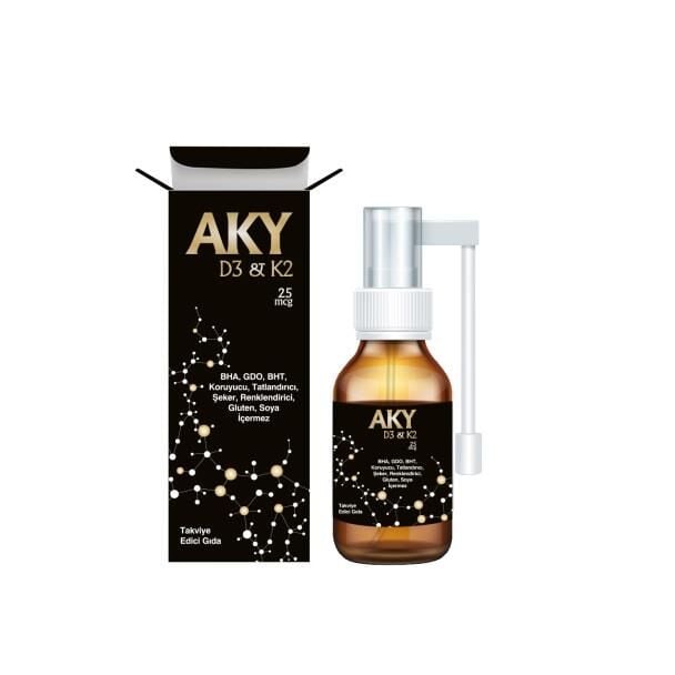 Aky Pharma Vitamin D3 K2 Liquid Support Drops 20ml