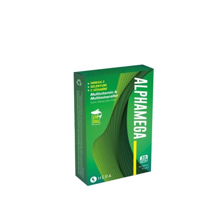 Hera Urunleri Alphamega Omega 3 & Multivitamin Support 30 Capsules
