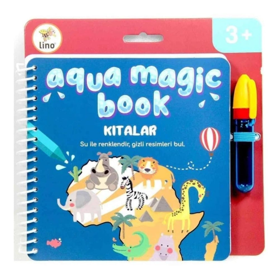 Lino Aqua Magic Continents Water Coloring Book 5 Pages