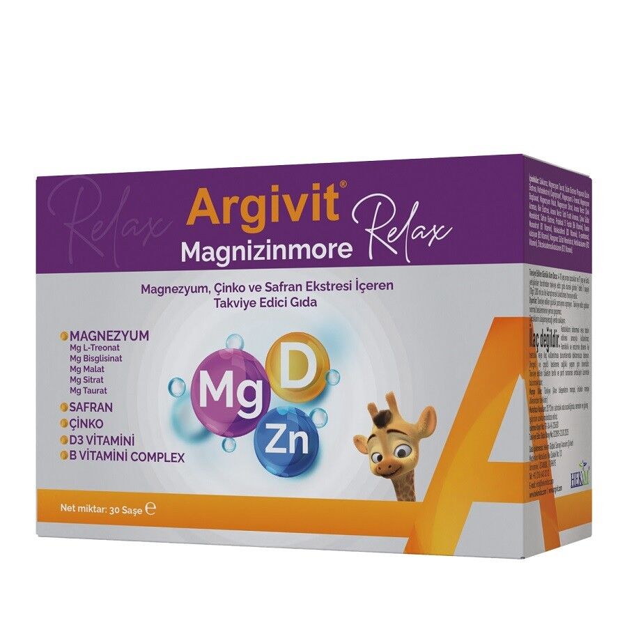 Argivit Magnizinmore Relax Magnesium and Vitamin Support 30 Sachets