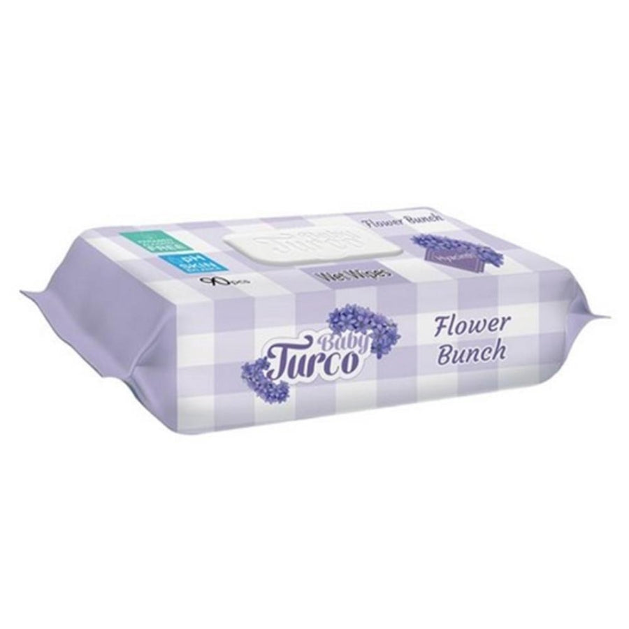 Baby Turco Cicek Demeti Wet Wipes for Gentle Cleaning 90 Count
