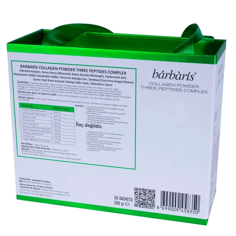 Barbaris Collagen Powder Three Peptides Complex 30 Sachets