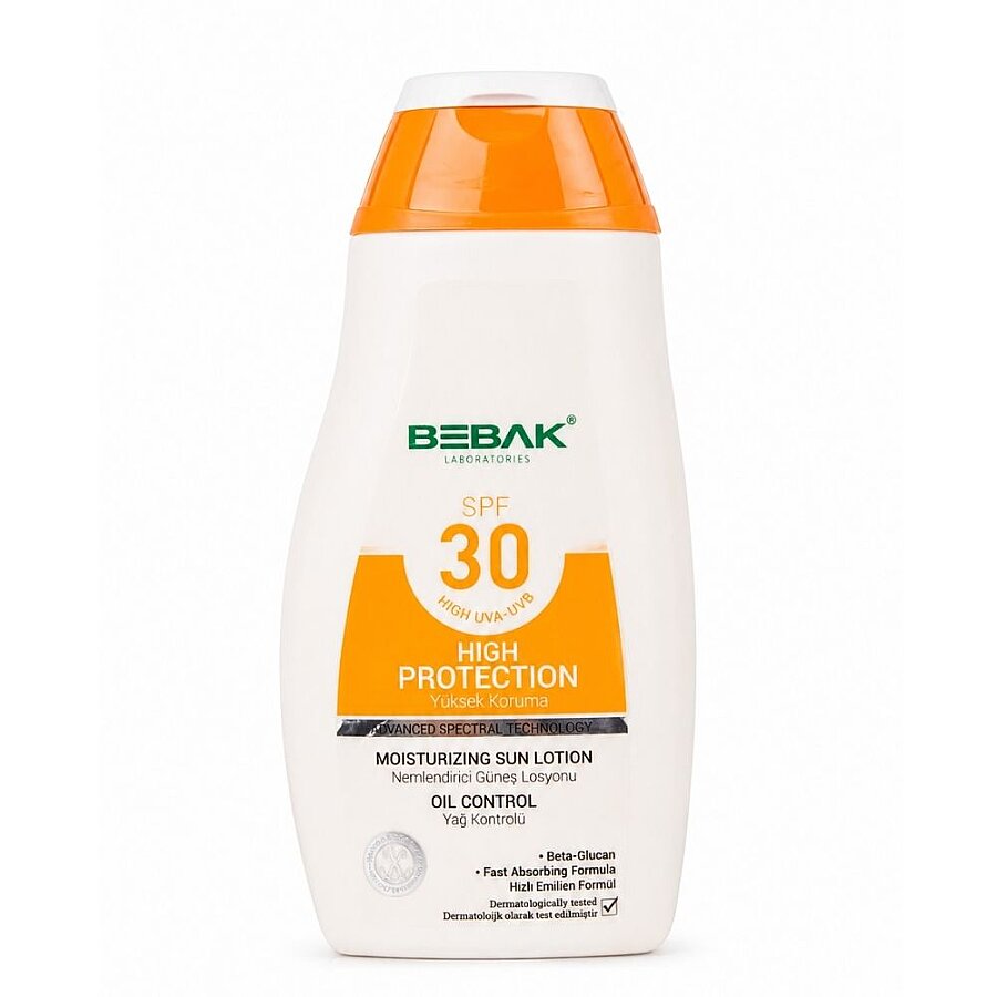 Bebak Moisturizing Sun Lotion SPF 30 for Smooth Skin 200 ml