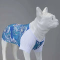 Lindo Blue Flowers Dog T-Shirt Lightweight Pet Apparel