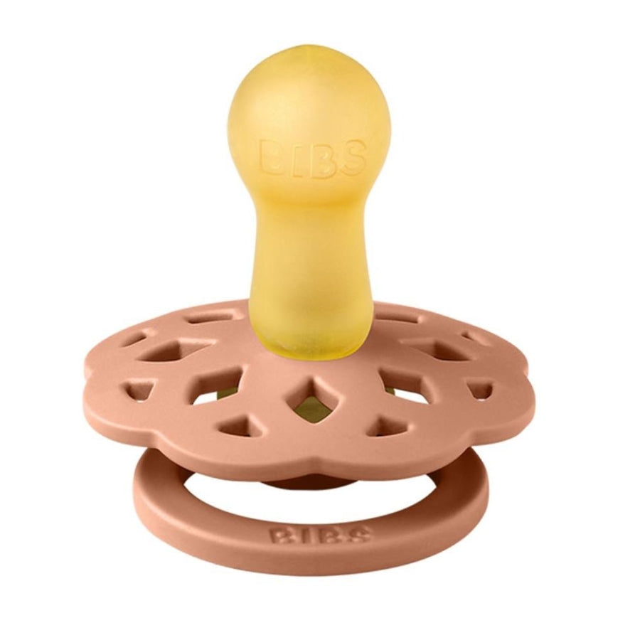 Bibs Boheme Rubber Pacifier Peach Size 1 for 0-6 Months