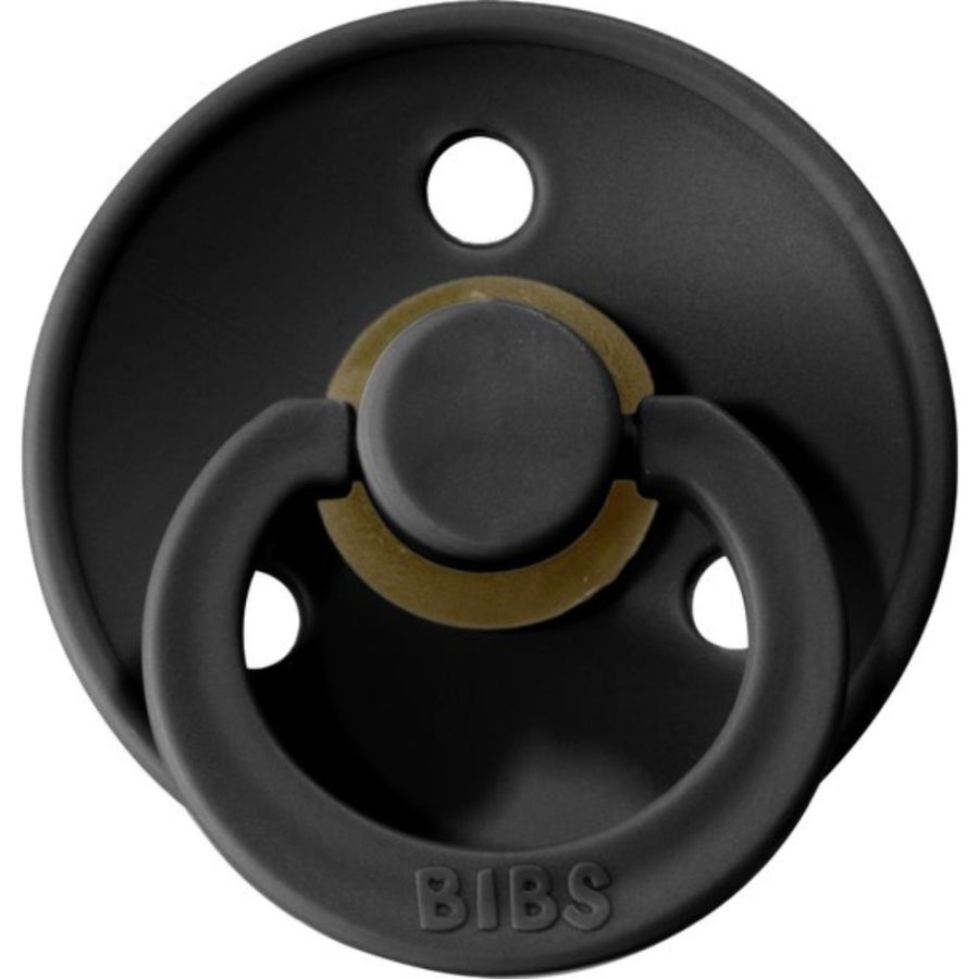 Bibs Colour Natural Rubber Pacifier Black 6-18 Months 1pc