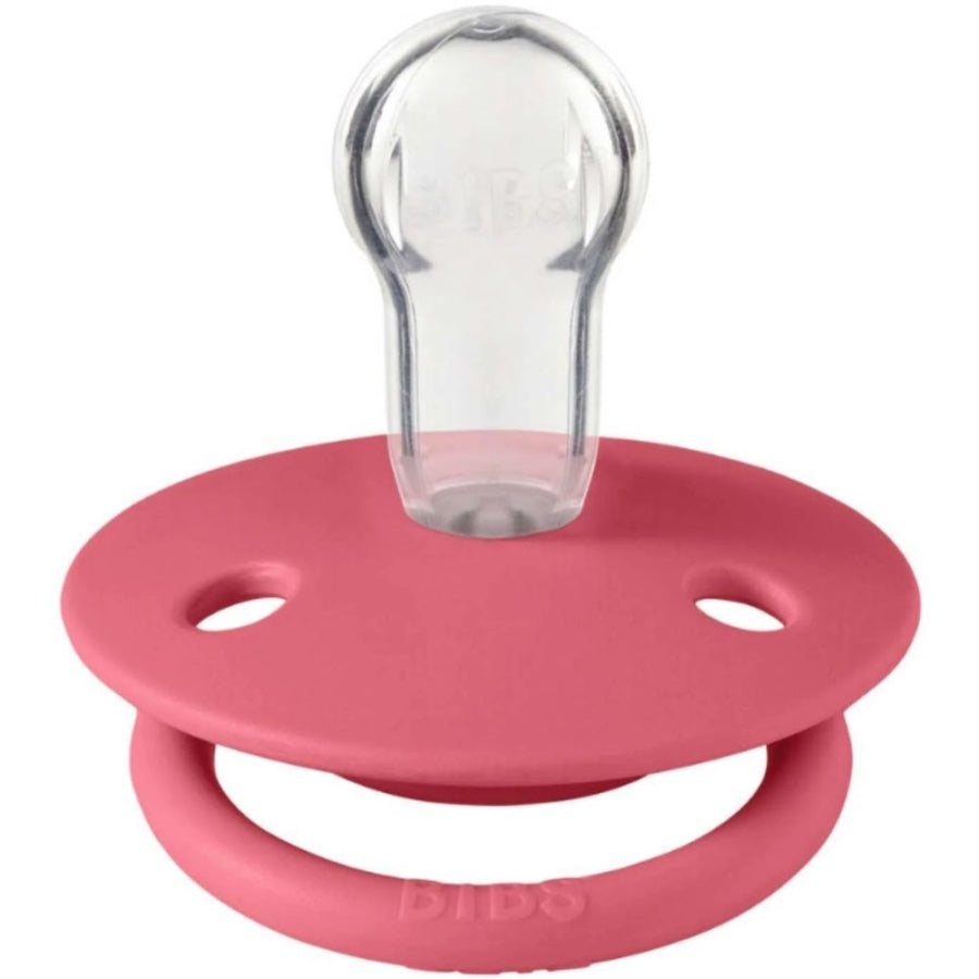 Bibs De Lux Silicone Pacifier for 0-36 Months Coral 1 Pack