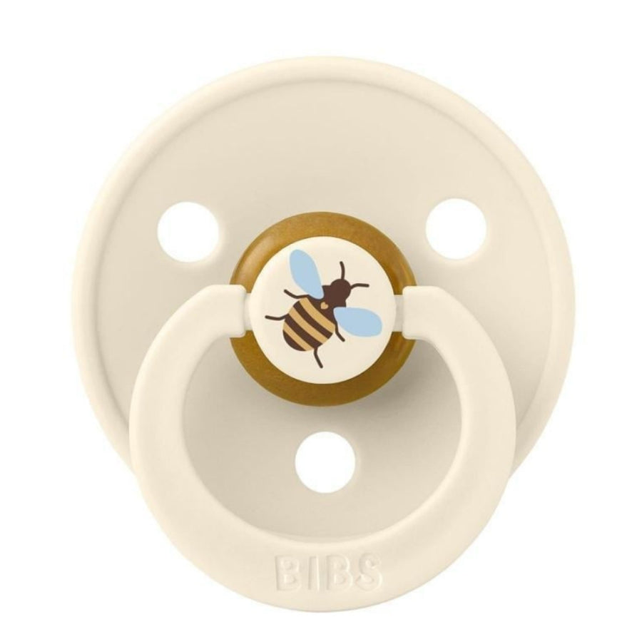 Bibs Studio Colour Bumblebee Rubber Pacifier Ivory Size 2 6-18M