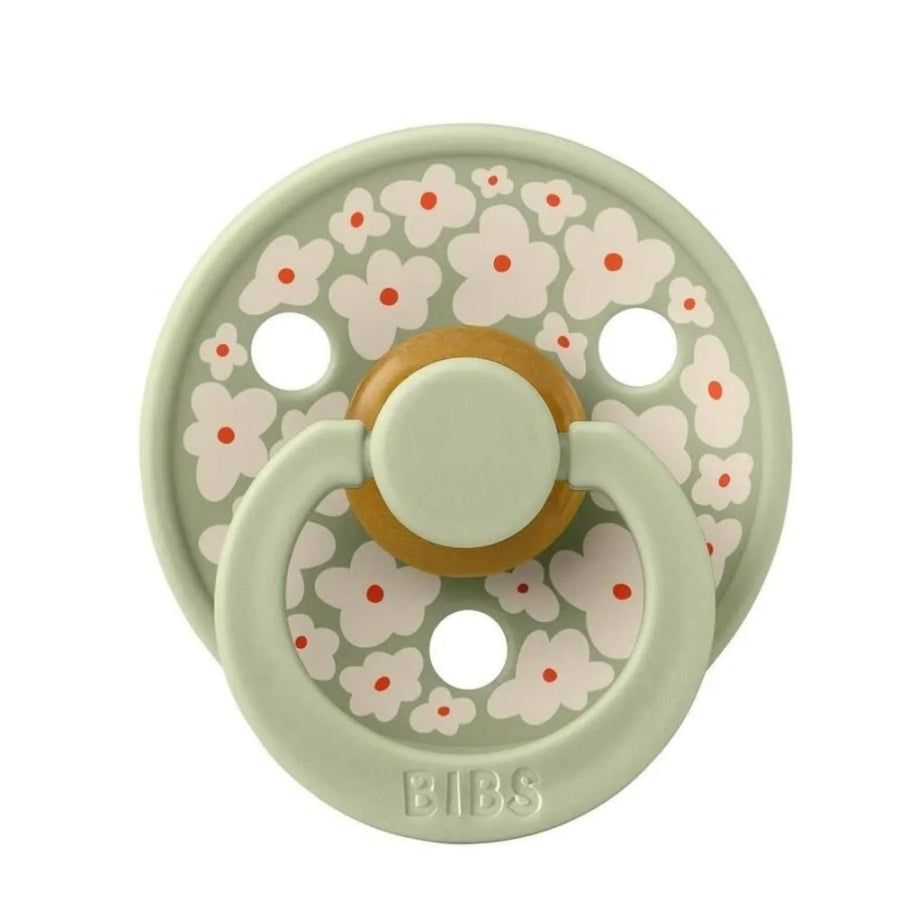 Bibs Studio Colour Jasmine Field Pacifier Sage 6-18 Months