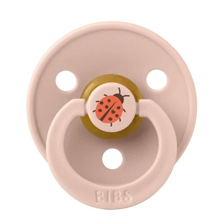 Bibs Studio Colour Ladybug Pacifier Blush Size 2 6-18 Months