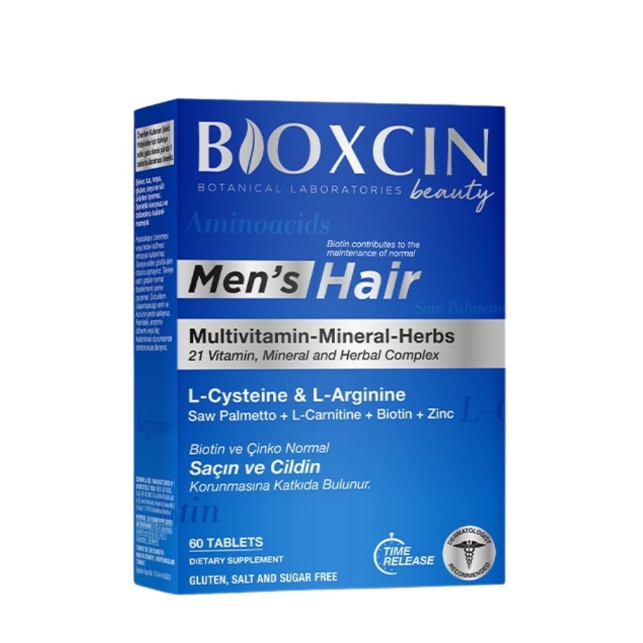 Bioxcin Mens Hair Support Supplement with Biotin 60 Tablets