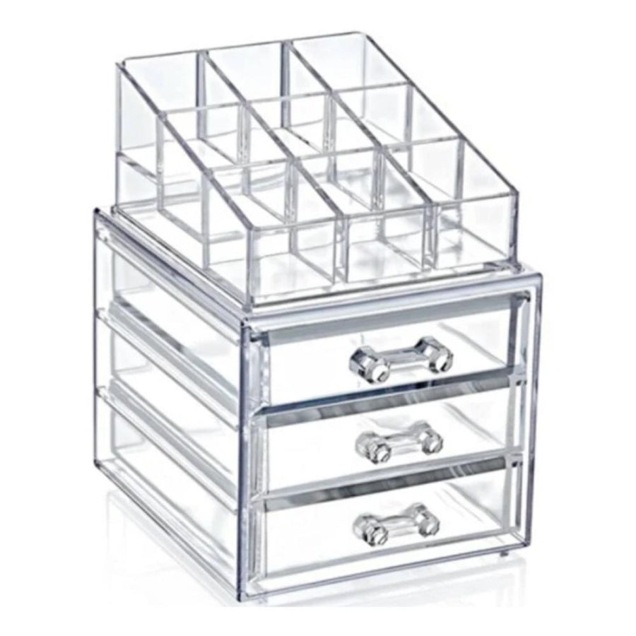 Box Up 3-Drawer Cosmetic Organizer for Makeup and Jewelry