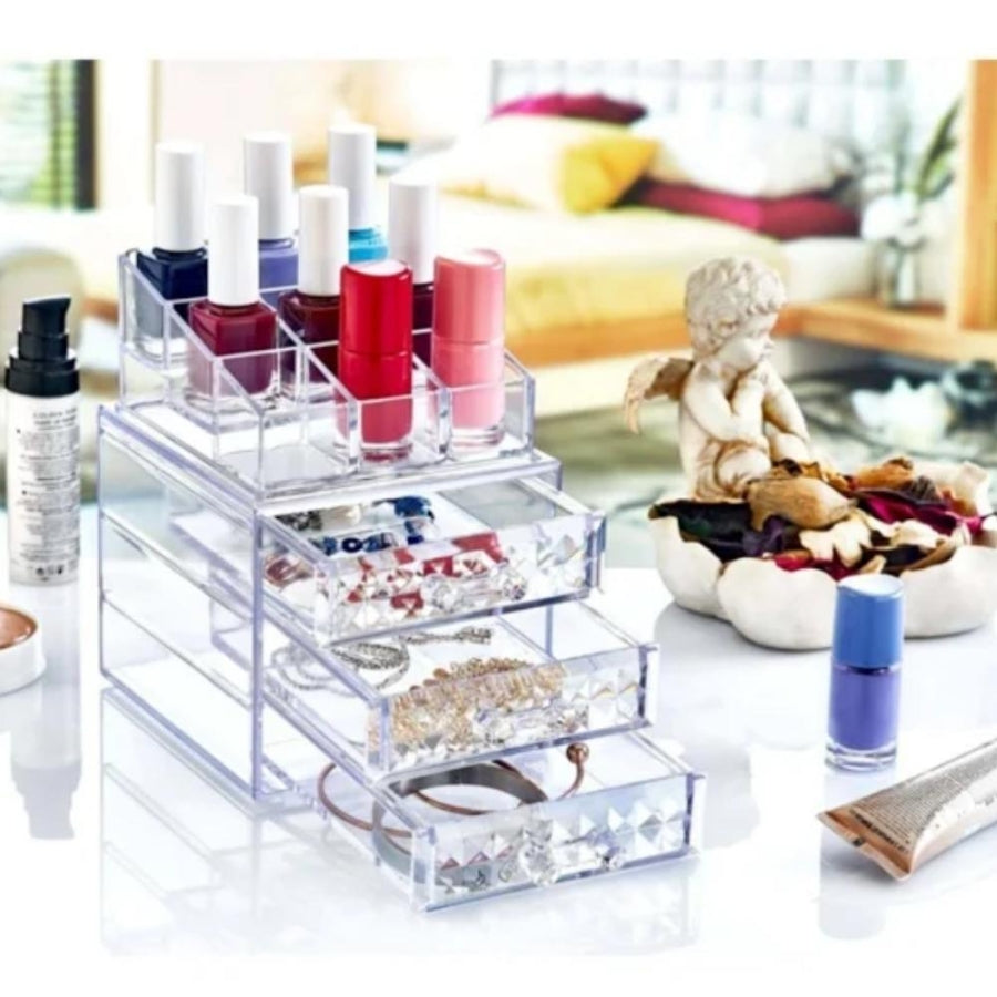 Box Up 3-Drawer Cosmetic Organizer for Makeup and Jewelry