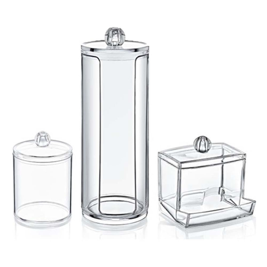 Box Up 3-Piece Makeup Organizer Set for Vanity Storage