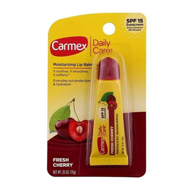 Carmex Fresh Cherry Lip Balm Stick SPF 15 Sun Protection 10g