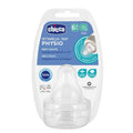 Chicco Physio Silicone Bottle Nipples Fast Flow 6m+ 2-Pack