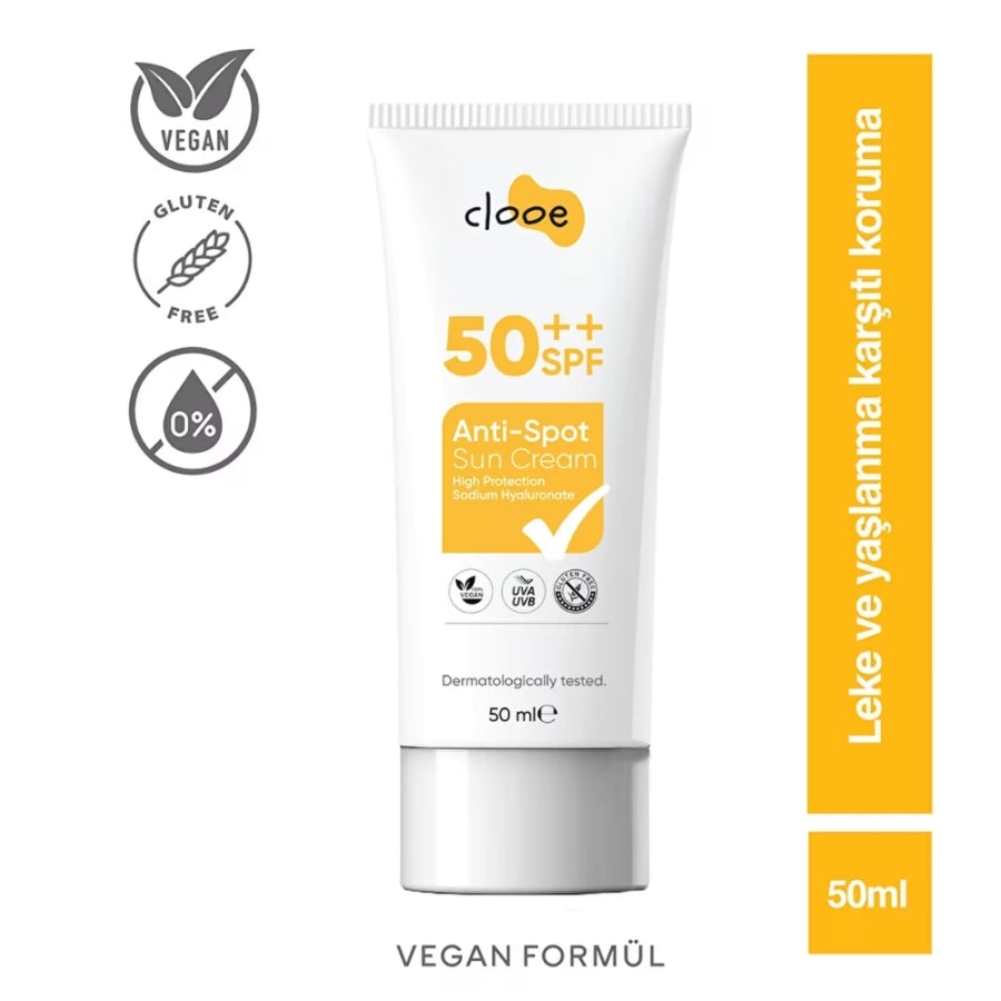 Clooe Vegan SPF 50 Sunscreen for Brightening & Protection 50 ml