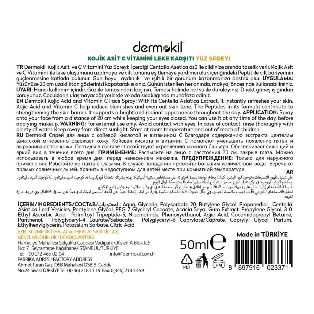 Dermokil Kojic Acid & Vitamin C Brightening Face Mist 50 ml