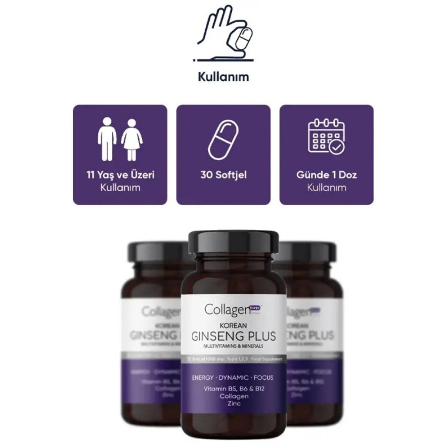 Collagen Forte Ginseng Plus Multivitamin Mineral 1000 mg