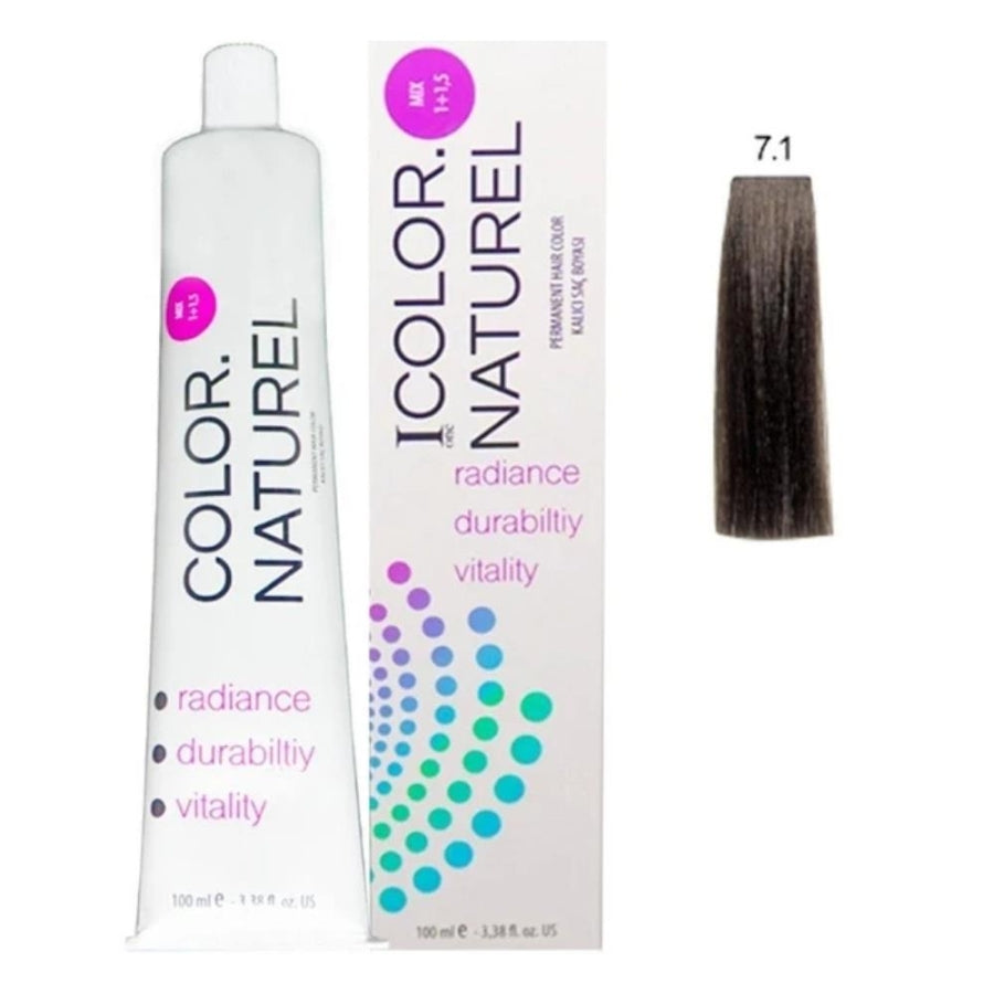 Color Naturel 7-1 Ash Medium Brown Permanent Hair Color
