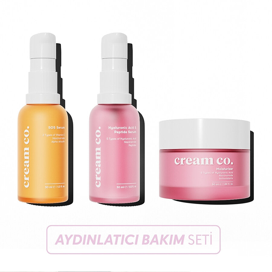 Cream Co. Brightening Skincare Set for Radiant Skin 3-Piece