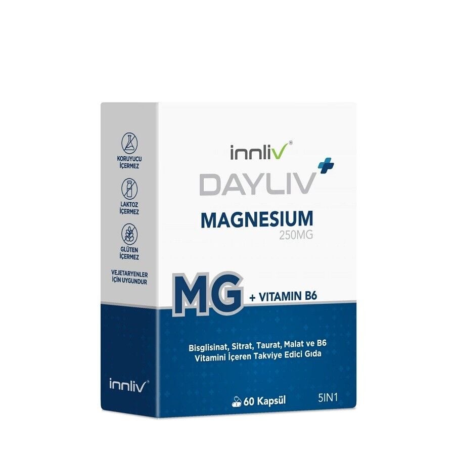 Innliv Dayliv Magnesium Complex with Vitamin B6 60 Capsules
