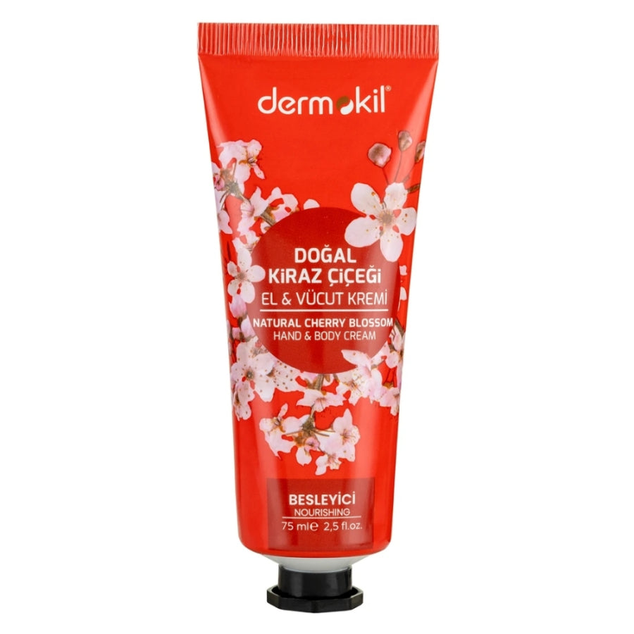 Dermokil Cherry Blossom Hand and Body Cream for Smooth Skin 75ml