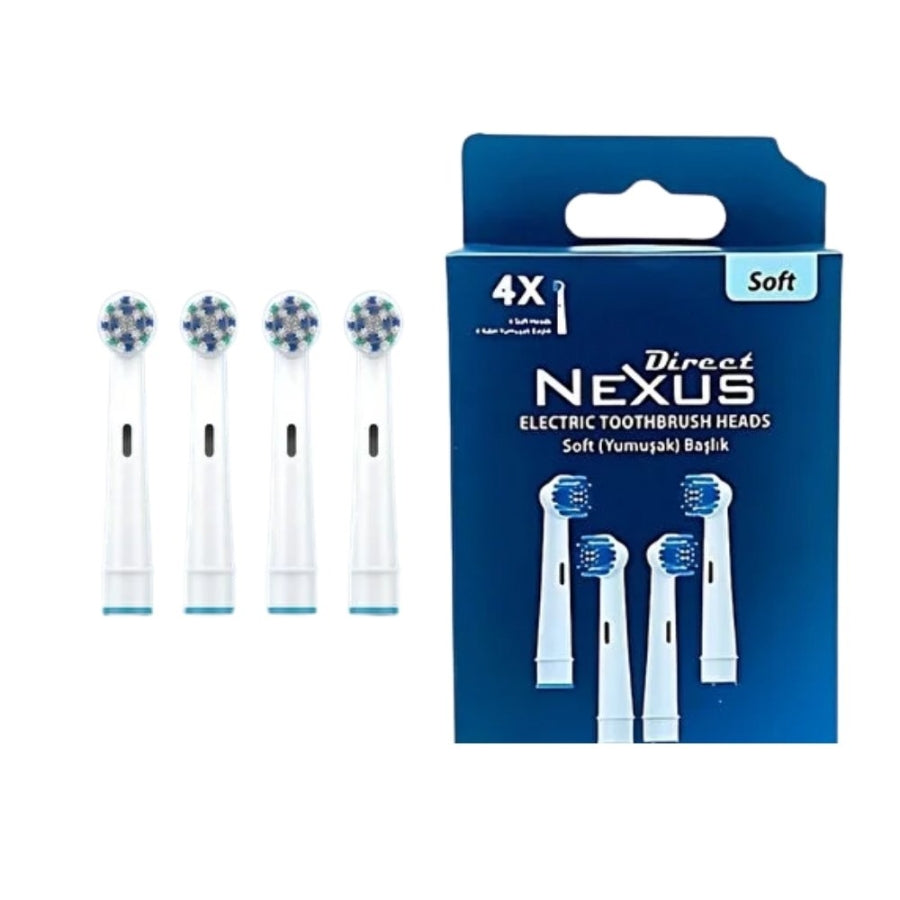 Nexus Electric Toothbrush Replacement Heads Soft 4 Count