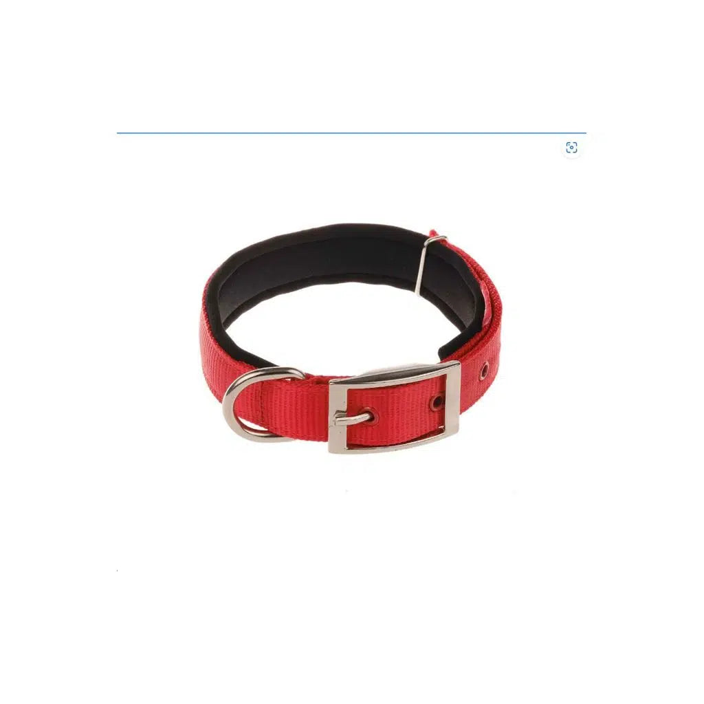 Doca Red Soft Woven Dog Collar for Comfort 65 cm