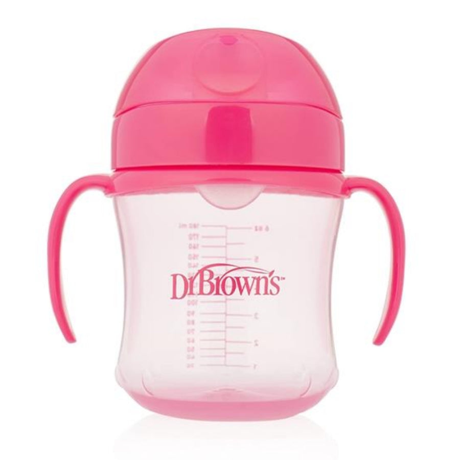 Dr. Brown's Soft Spout Transition Cup for Easy Sipping Pink 180 ml