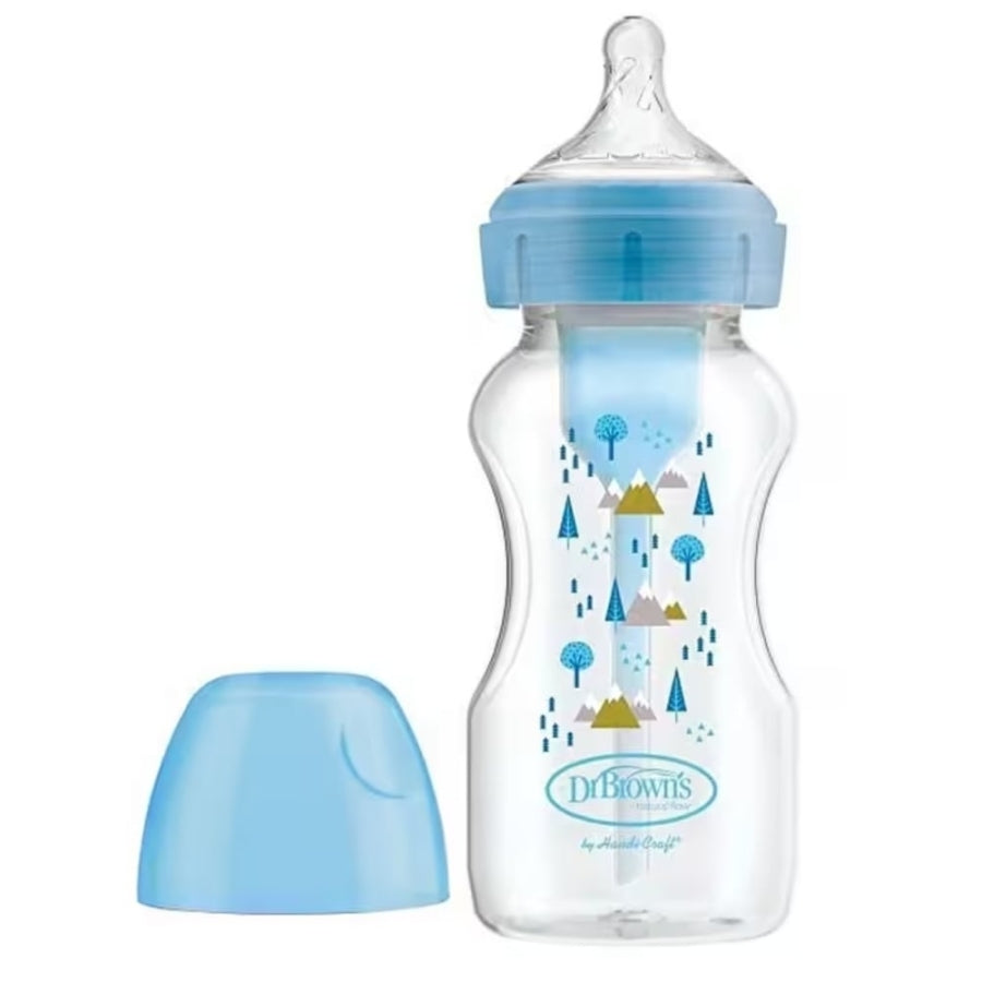 Dr. Browns Wide-Neck Options+ Blue Baby Bottle 270ml