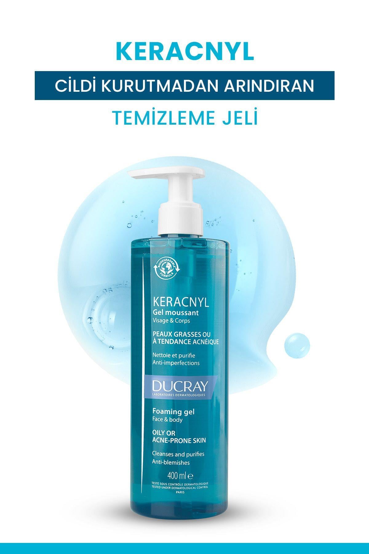 Ducray Keracnyl Cleansing Gel for Oily Skin 400 ml 2-Pack