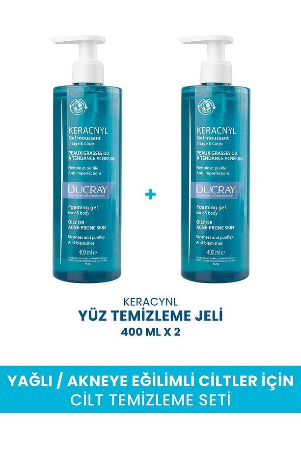 Ducray Keracnyl Cleansing Gel for Oily Skin 400 ml 2-Pack