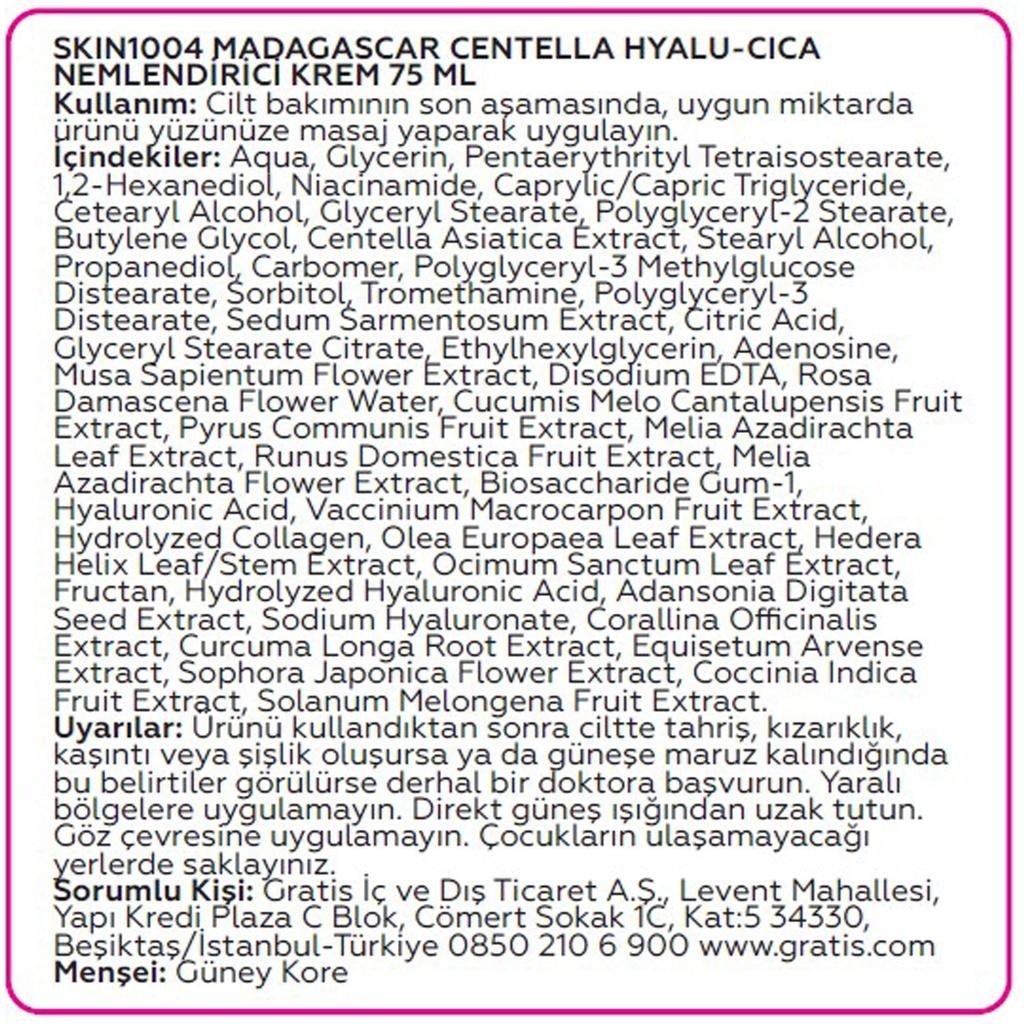 Skin1004 Madagascar Centella Hyalu-Cica Moisture Cream 75 ml