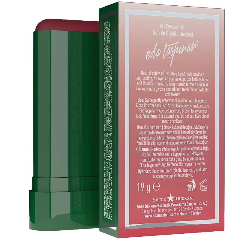 Eda Taspinar Lip & Cheek Cream Stick Blush Cherry Belle 19g