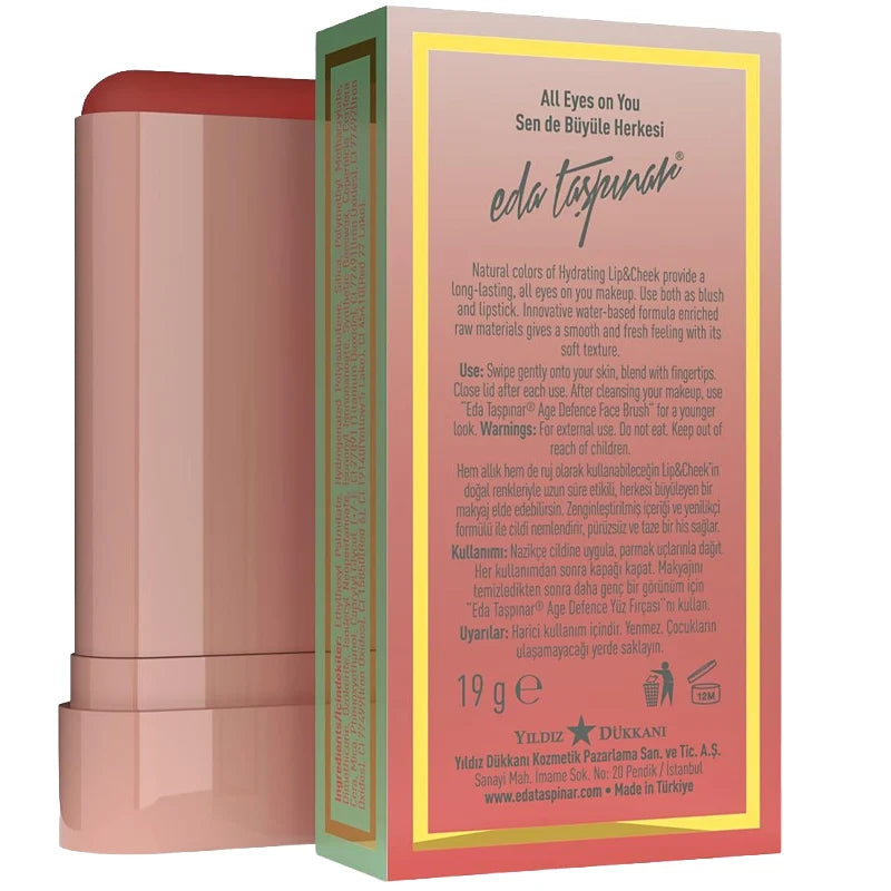 Eda Taspinar Lip & Cheek Cream Stick Darling Peach 19g